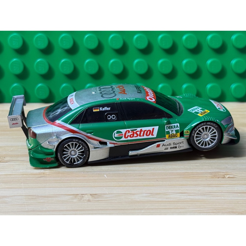 SCX Compact 1:43 Audi A4 DTM Castrol Green Silver Slot Car Pierre Kaffer 14